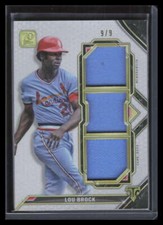 2021 Topps Triple Threads 70 Years of Topps Relics 70trlb Lou Brock Jersey 9/9