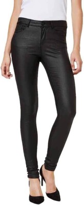 Vero Moda coated skinny jeans in black-Size Small VMseven Smooth pants RRP £35