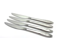 Oneidacraft Deluxe Ember Glow 4 Dinner Knives Flatware Silverware
