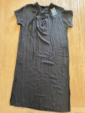 Mela Purdie Shirt Dress Tie Front Size XS Navy BNWT