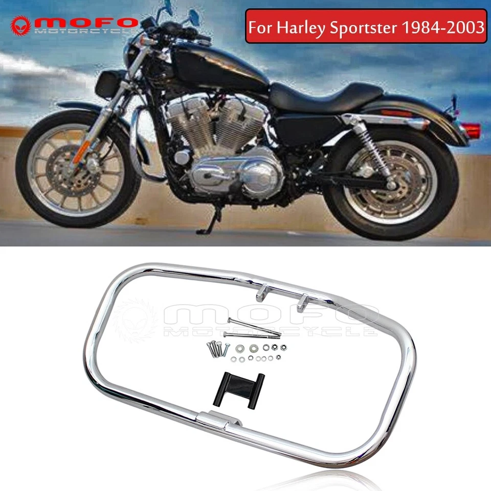 Protector de motor cromado para Harley Davidson Sportster XL 1-1/4" 1984-2003 Foto 2 de 4