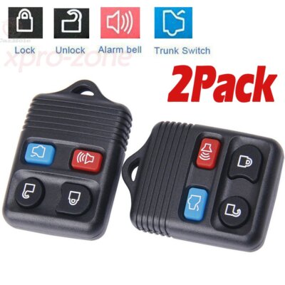 2PCS Remote Control 4 Buttons Key Fob Car Keyless Entry For Ford Escape 03-2007