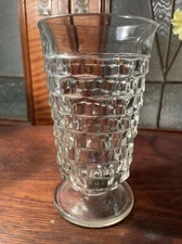4 Vintage Whitehall Colony Cubist Indiana Clear Glasses Iced Tea Tumblers
