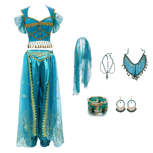 Festival Arabische Prinzessin Kostüme Indischer Tanz Party Cosplay Kostüm Outfit - Bild 21 von 48