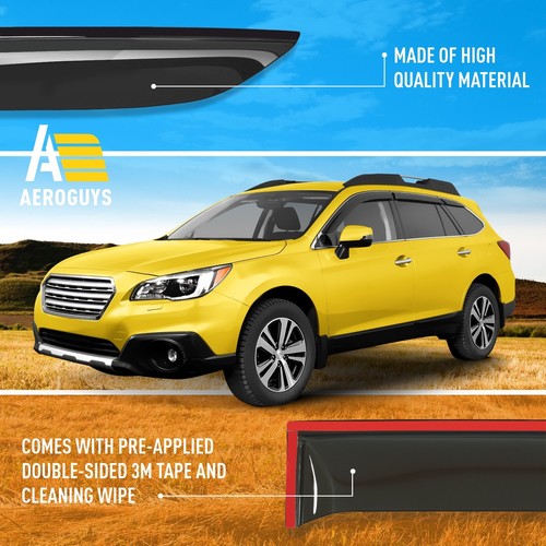 Rain Guards Vent Visors Shade for 2015-2019 Subaru Outback - Picture 7 of 9