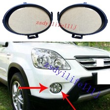 2x For Honda CR-V crv 2005 2006 Front Left Right Fog Light Black ABS Round Trim