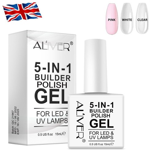 Aliver 5 in 1 Nagelverlängerung Gel Builder & Quick Burst Gel Entferner Politur UV/LED - Bild 2 von 20