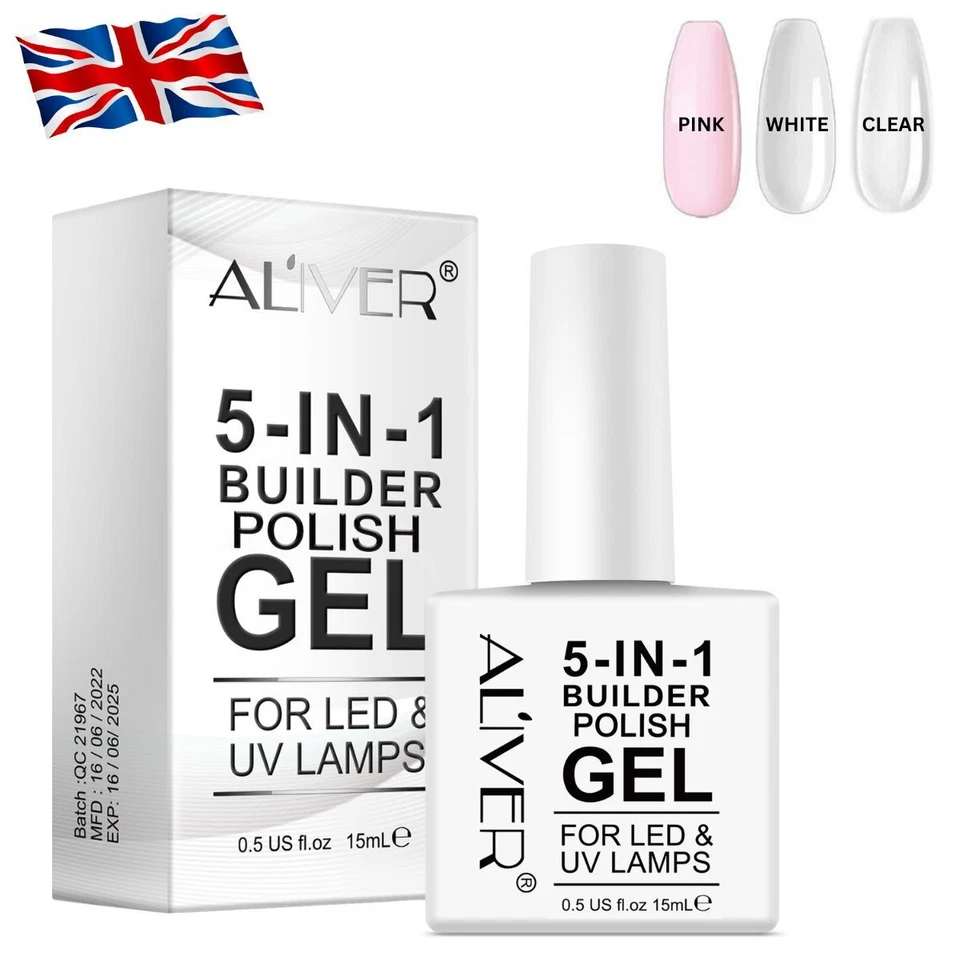 Aliver 5 in 1 Nagelverlängerung Gel Builder & Quick Burst Gel Entferner Politur UV/LED - Bild 2 von 4
