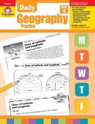 Daily Geography Practice, Grade 4 - Paperback By Evan Moor - VERY GOOD