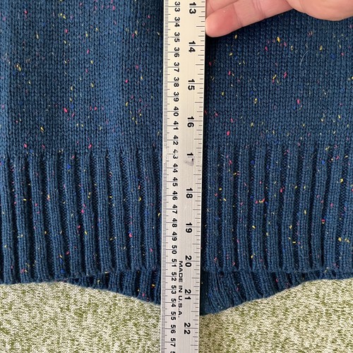 Tulle Sweaters Womens Small Teal Speckled Zip Up Shaped Cardigan Jacket Casual - Picture 8 of 9