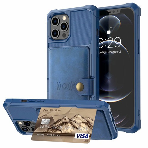 A prueba de golpes Multi ranuras para tarjetas de crédito Wallet Leather Case Cover para Apple iPhone - Imagen 5 de 57
