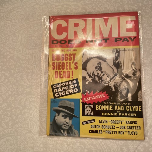 1968 July “CRIME DOES NOT PAY” Magazine Bonnie & Clyde / Al Capone Volume 1 #12 - Picture 2 of 8