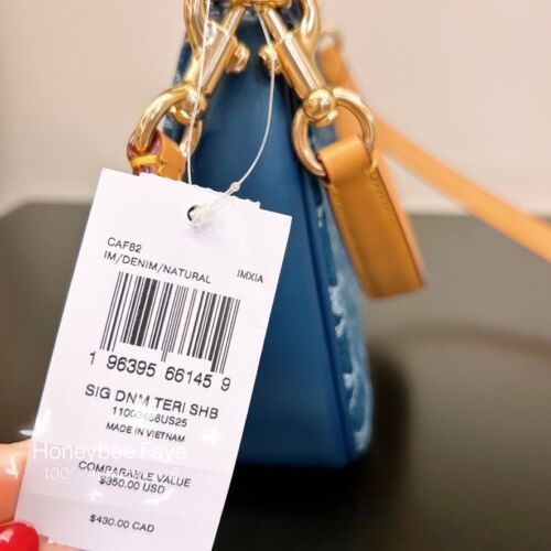 NWT Coach Teri Shoulder Bag In Signature Denim CAF82/CAK35 - Picture 6 of 39