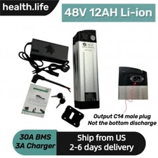 48V 12Ah EBIKE Battery Lithium Ion 30A BMS Electric Powered Bicycle li-ion Cycle
