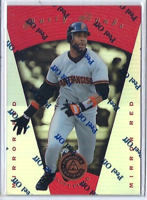 1997 BARRY BONDS PINNACLE CERTIFIED MIRROR RED #1 SAN FRANCISCO GIANTS