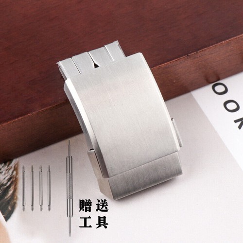 20mm Clasp Double-Click Stainless Steel For Breitling 1884 Watch Strap Matt - Picture 2 of 12
