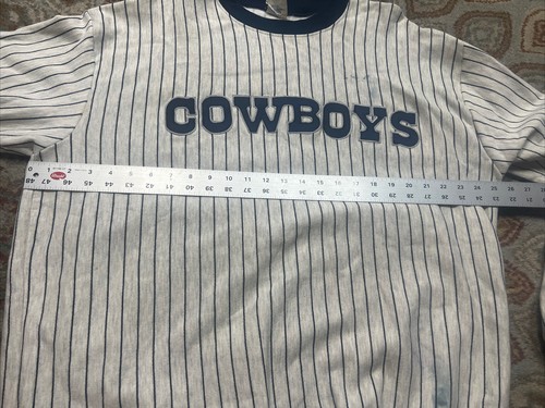 Vintage 80’s Dallas Cowboys Majestic Pinstripe Crewneck XXL NFL Sweatshirt Flaw - Picture 5 of 12