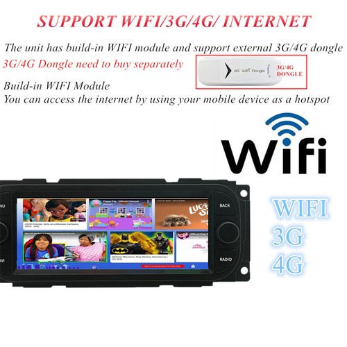 6,8" Android 13 Autoradio GPS Wifi für Chrysler Jeep Dodge 1998-2010 mit Carplay - Bild 14 von 24