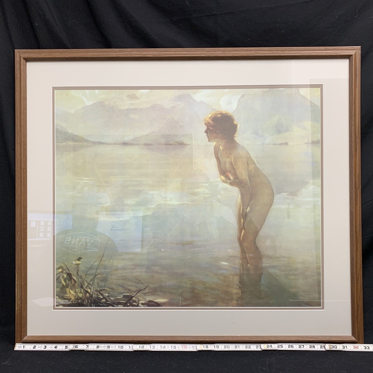 洋画　ポール・シャバス　九月の朝　September Morn 複製画 September Morn By Paul Chabas Art Print Framed | eBay