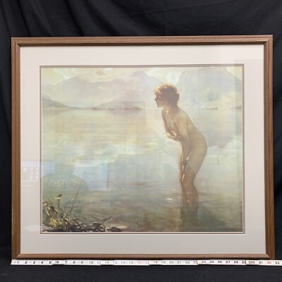 洋画　ポール・シャバス　九月の朝　September Morn 複製画 September Morn By Paul Chabas Art Print Framed | eBay