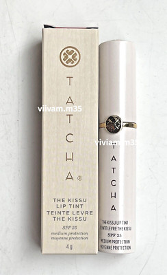 Neu Tatcha The Kissu Lip Tint Lippenstift LSF 25 4g volle Größe - Farbton Pflaumenblüte