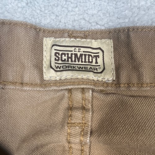 Schmidt Workwear Carpenter Pants Brown Duck Canvas 38x30 Faded - Picture 3 of 9