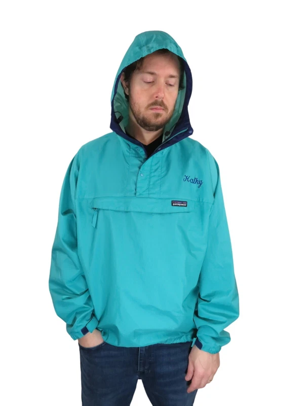 patagonia vtg 90s pneumatic anorak rain pullover hooded jacket