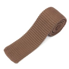 Vintage ROOSTER Cottonit Brown Ruffler Collection Knit Men's Cotton Boys Tie