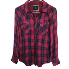 Rails Plaid Button Down Shirt XS Minimalist Casual Western