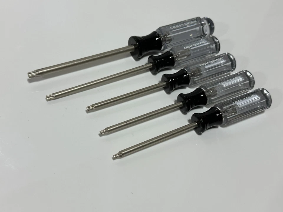 Craftsman USA 41404 (NOS) 5pc Torx T10 to T30 Screwdriver Set, Sealed in Plastic - Image 2 of 4