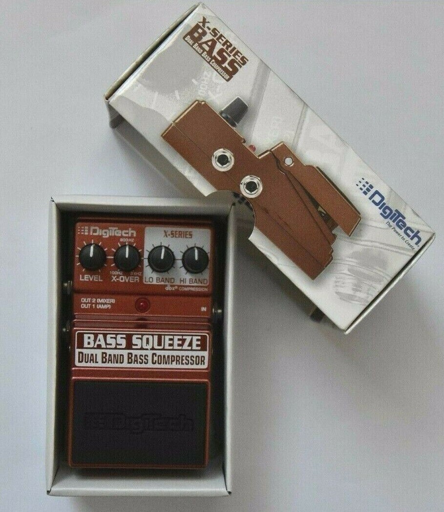 DIGITECH BASS SQUEEZE Dual Band Bass guitar Compressor pedal w original
