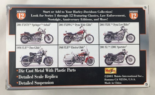 MAISTO HARLEY-DAVIDSON SERIES 12 - diecast metal 1958 flh duo-glide #31760 1/18 - Picture 3 of 11