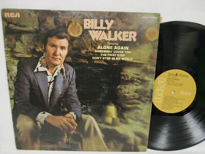 Billy Walker Alone Again 1976 Record Country Grand Ole Opry VG++ RCA Ralls TX