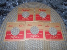 45 COMPANY SLEEVES. LOT OF FIVE CAPITOL. FORTY FIVE TEXT, 1950'S.