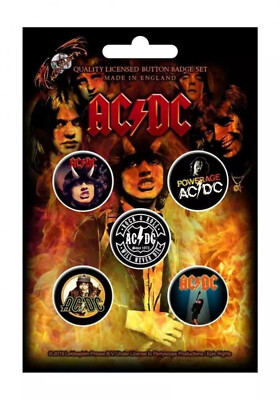 AC/DC - OFFICIAL BADGE SET BUTTON - SET Highway To Hell