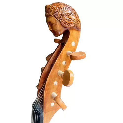 Rare Bass Viol,7 string 27" Viola Da Gamba,Carved Noble Lady Face,Master Sound - Picture 10 of 10