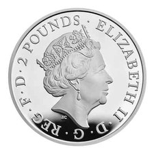 Royal Tudor Beasts The Yale of Beaufort 2023 UK £2 1oz Silver Proof Coin
