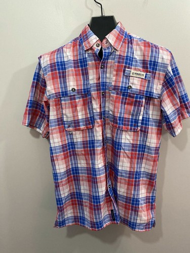 Magellan Outdoors Red White Blue Plaid 