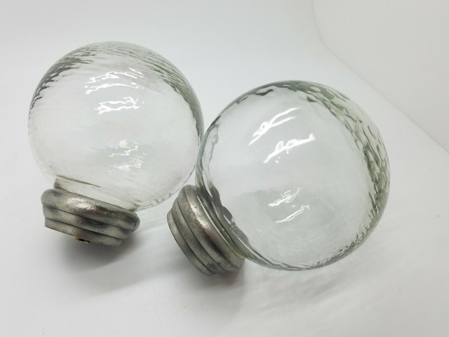 S 2 Pottery Barn Vintage Hardware Glass Ball Finials Large
