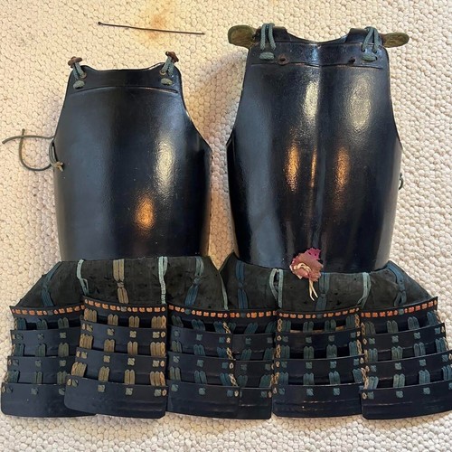Genuine antique Japanese samurai Iron armor busho yoroi kabuto w/ box stand - Picture 6 of 10