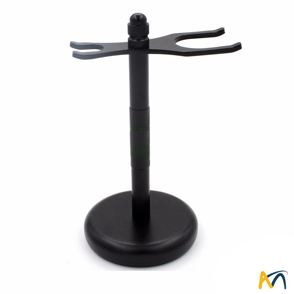AWAMAX Stainless Steel Shaving Brush's and Safety Razor's Stand Black Color Shaving Set