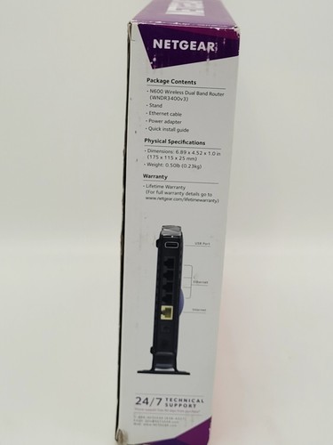 NETGEAR N600 Wireless Dual Band Router Model WNDR3400V3 - Photo 3/15