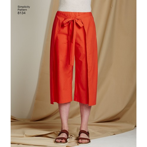 SIMPLICITY 8134 MISSES WRAP PANTS & WIDE PANTS Sewing Pattern Sizes 6-14 & 14-22 - Picture 5 of 6