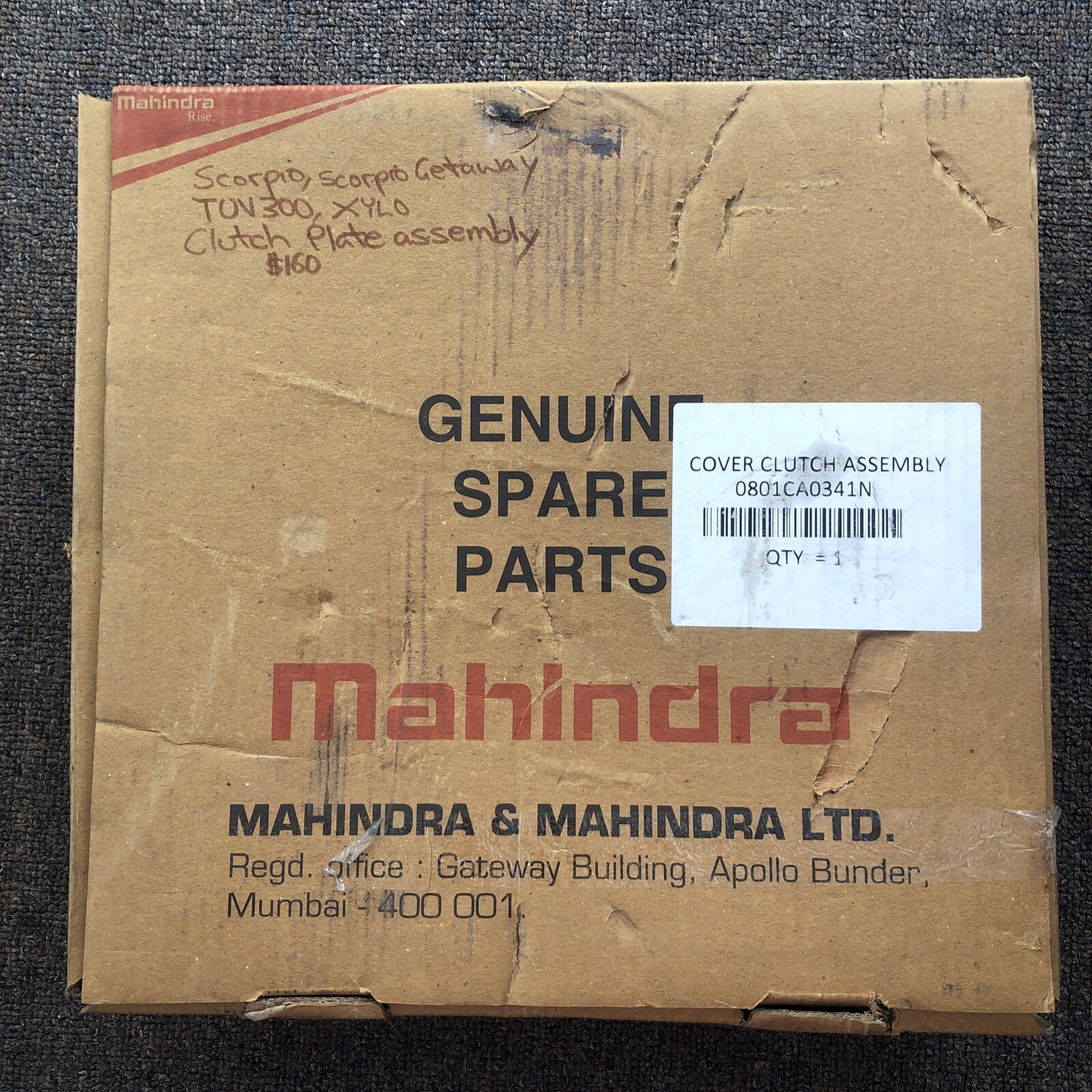 Mahindra Clutch Pressure Plate Assembly (fit Scorpio TUV300 Xylo