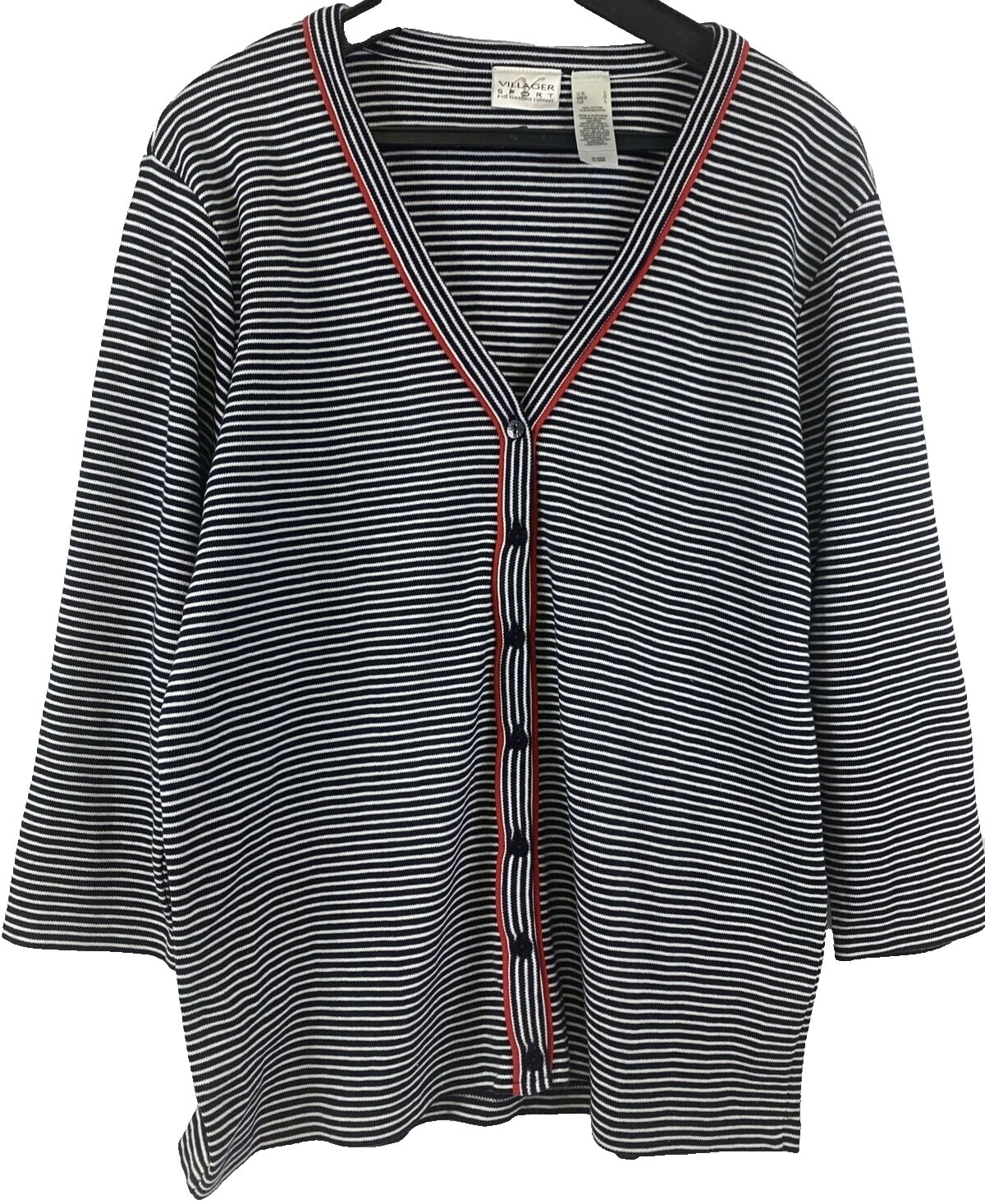 Chaqueta a rayas de algodón Liz Claiborne Suéteres para mujer