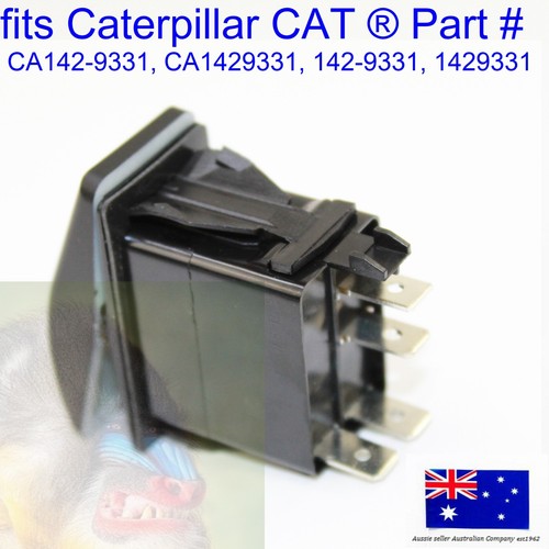 for Caterpillar 142-9331 Hazard Warning Light Rocker Switch 268B 247B 247B3 257B - Foto 7 di 10