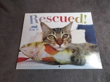 2025 Wall Calendar PETA Rescued Animals: Cats, Dogs And More