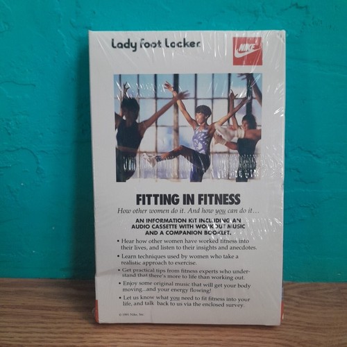 VTG NIKE FITTING IN FITNESS BY LADY FOOT LOCKER AUDIO CASSETTE TAPES NEW SEALED - Picture 2 of 3