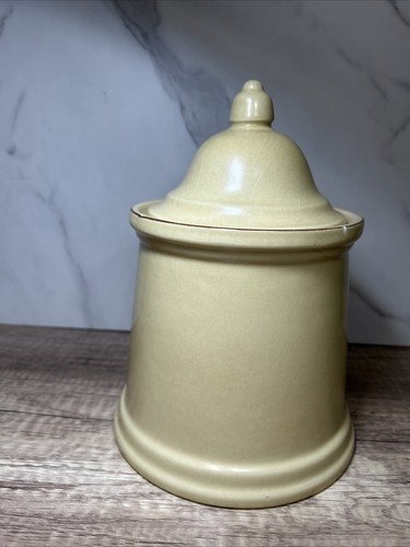 Pfaltzgraff Village Coffee Canister Castle Stamp Wide Base w/ Lid - Picture 3 of 8