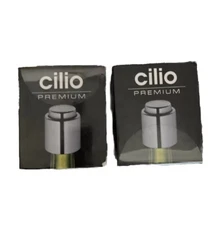 Cilio Stainless Steel Wine Bottle Cap / Stopper / Sealer 18/10 - 2 Total!